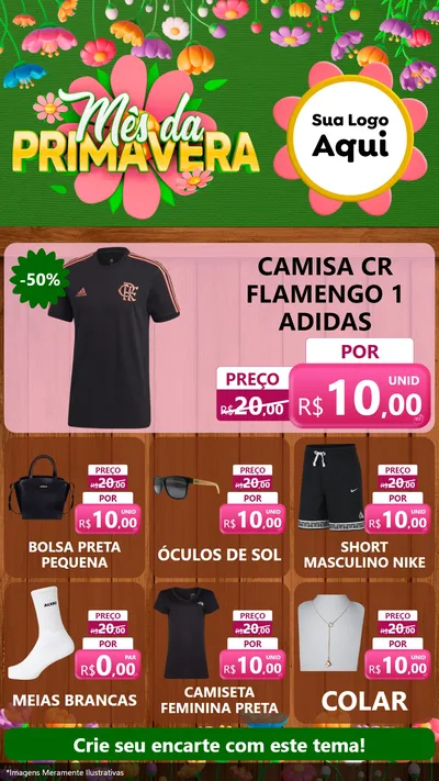 Modelo de Rede Social para Stories com o tema Mês da Primavera para Roupas e acessórios