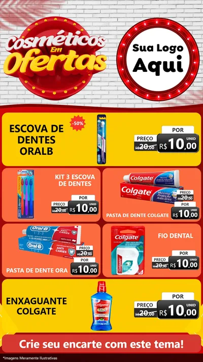 Modelo de TV para TV Vertical com o tema Cosméticos em Ofertas