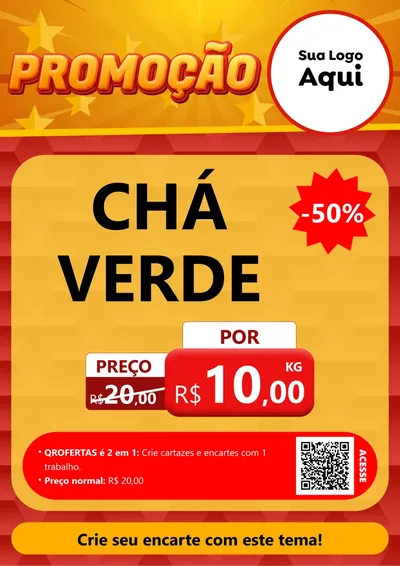 Modelo de Cartaz para Cartaz A4 Vertical com o tema Promoção para Produtos Naturais