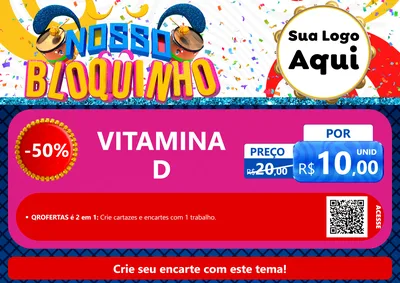 Modelo de Cartaz para Cartaz A4 Horizontal com o tema Nosso Bloquinho para Farmácia