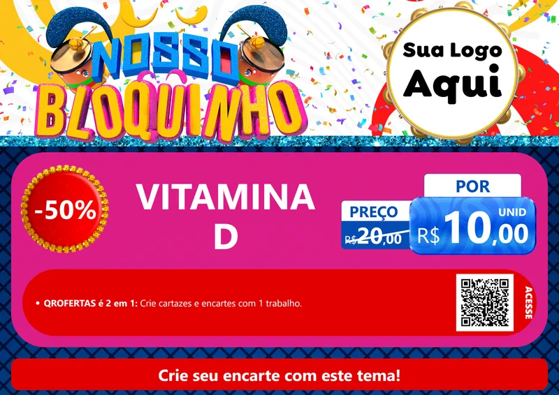 Modelo de Cartaz para Cartaz A4 Horizontal com o tema Nosso Bloquinho para Farmácia