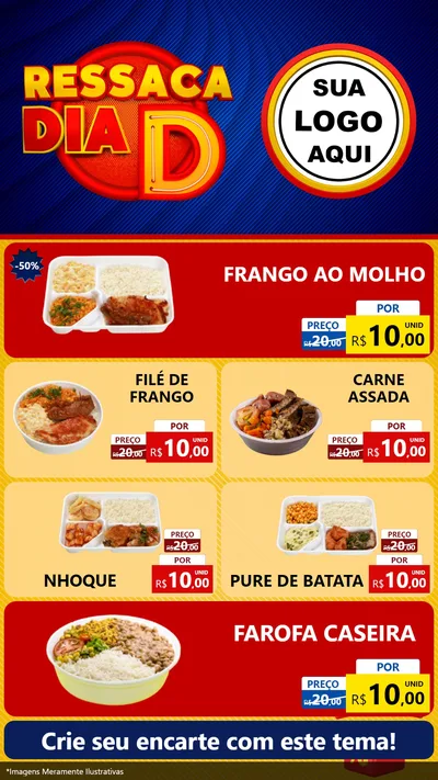 Modelo de TV para TV Vertical com o tema Ressaca Dia D para Restaurante