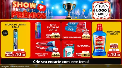 Modelo de TV para TV Horizontal com o tema Show de Prêmios para Higiene Pessoal