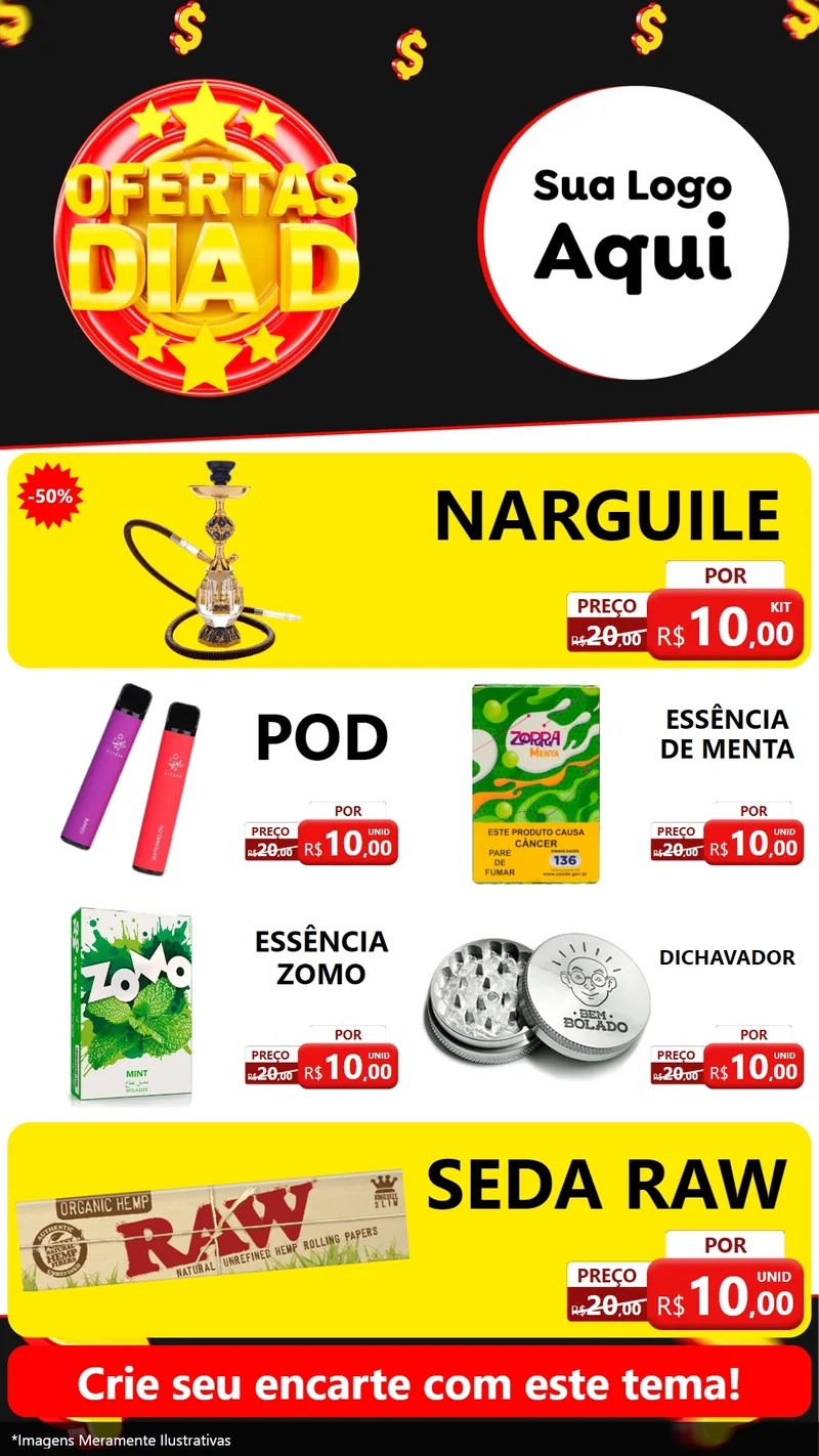 Modelo de TV para TV Vertical com o tema Dia D para Tabacaria