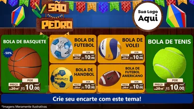 Modelo de TV para TV Horizontal com o tema São Pedro para Artigos Esportivos