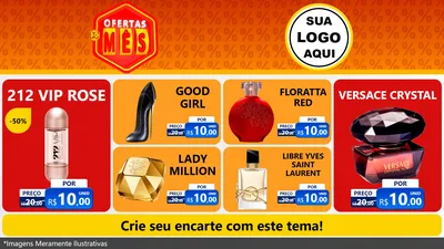 Modelo de TV para TV Horizontal com o tema Ofertas do Mês para Perfumes