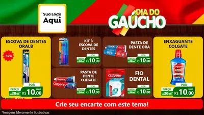 Modelo de TV para TV Horizontal com o tema Dia do Gaúcho para Higiene Pessoal