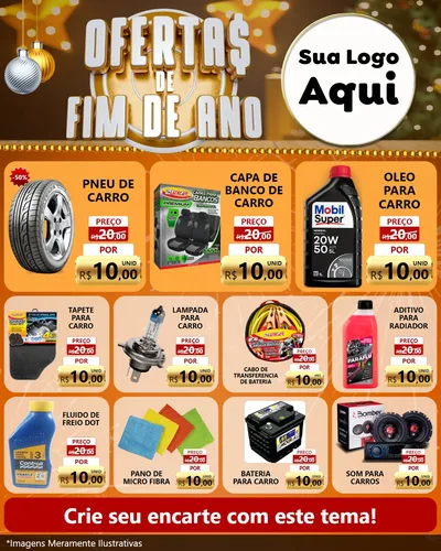 Modelo de Rede Social para Feed Instagram com o tema Ofertas de Fim de Ano para Auto peças