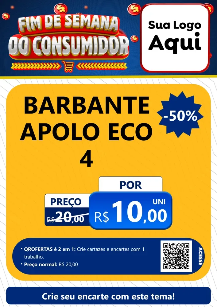 Modelo de Cartaz para Cartaz A4 Vertical com o tema Fim de Semana do Consumidor para Armarinho e Aviamentos