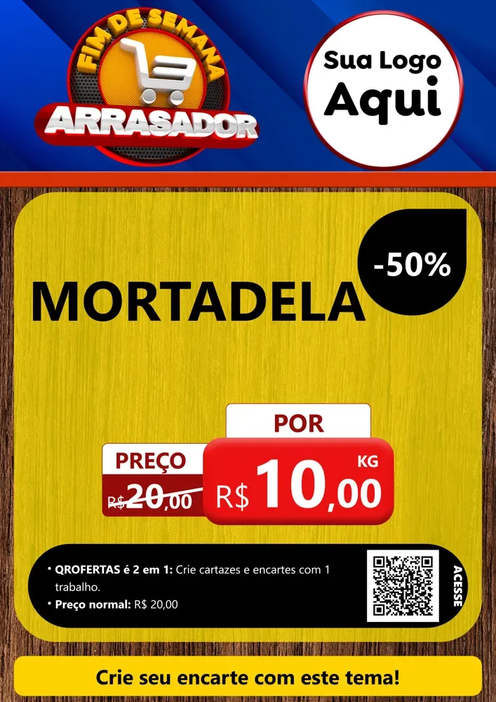 Modelo de Cartaz para Cartaz A4 Vertical com o tema Fim De Semana Arrasador para Frios e Laticínios