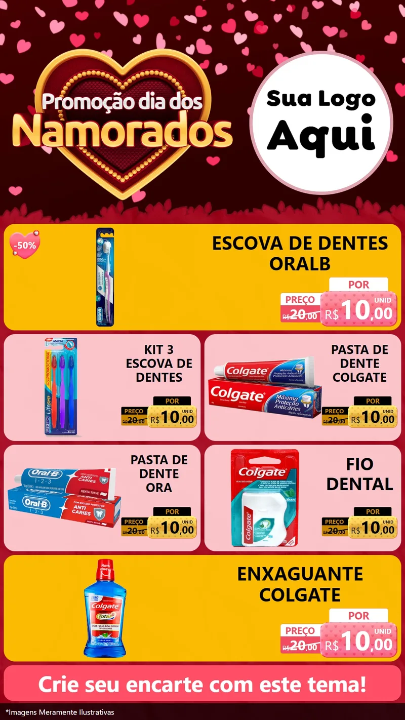 Modelo de TV para TV Vertical com o tema Promoção Dia Dos Namorados para Higiene Pessoal