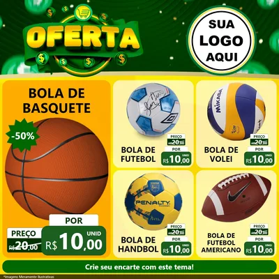 Modelo de Rede Social para Feed Facebook com o tema Oferta para Artigos Esportivos