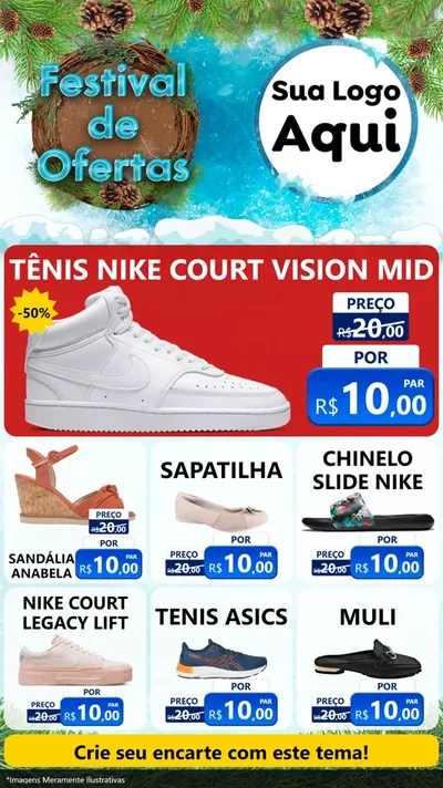 Modelo de Rede Social para Stories com o tema Festival de Ofertas - Inverno para Calçados