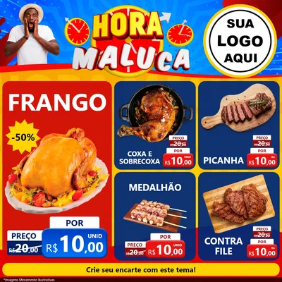 Modelo de Rede Social para Feed Facebook com o tema Hora Maluca para Assados