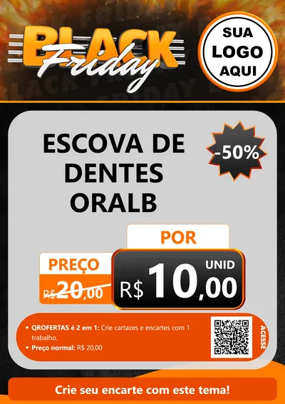Modelo de Cartaz para Cartaz A4 Vertical com o tema Black Friday para Higiene Pessoal
