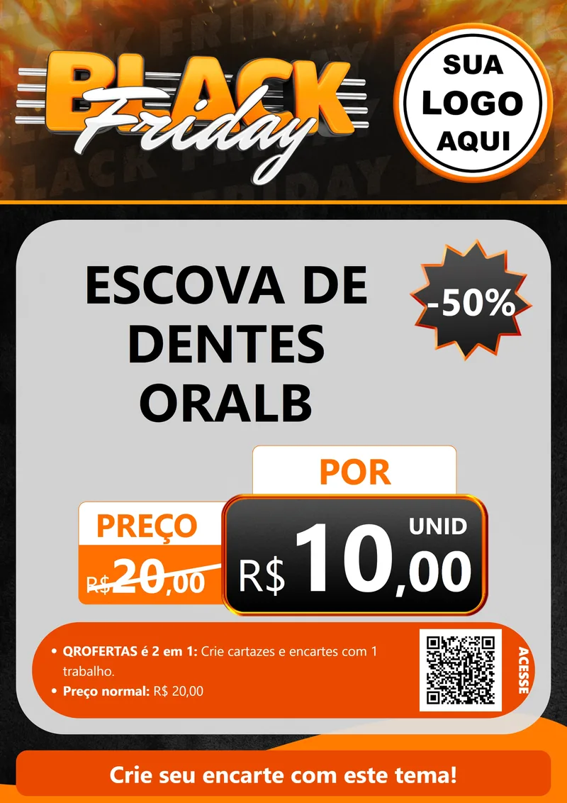 Modelo de Cartaz para Cartaz A4 Vertical com o tema Black Friday para Higiene Pessoal