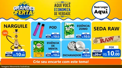 Modelo de TV para TV Horizontal com o tema Grandes Ofertas para Tabacaria