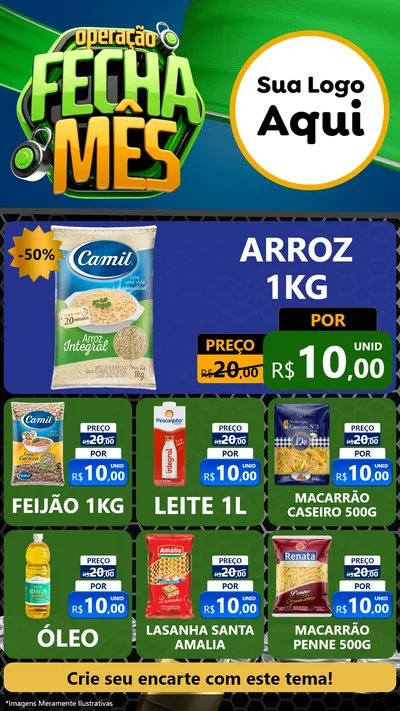 Modelo de Rede Social para Stories com o tema Operação Fecha Mês para Supermercado