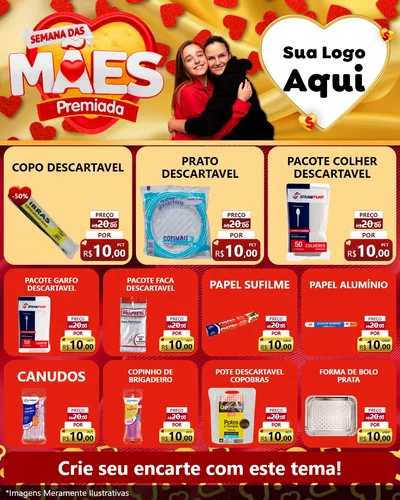Modelo de Rede Social para Feed Instagram com o tema Semana das Mães Premiada para Embalagens