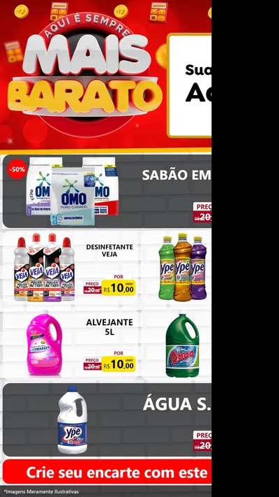 Modelo de TV para TV Vertical com o tema Mais Barato para Produtos de Limpeza