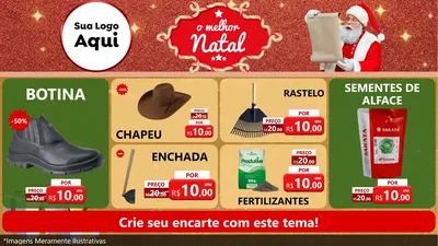 Modelo de TV para TV Horizontal com o tema O Melhor Natal para Agropecuária