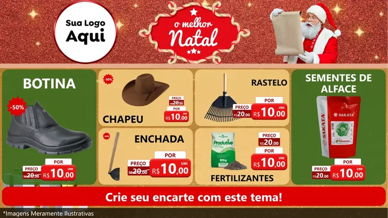 Modelo de TV para TV Horizontal com o tema O Melhor Natal para Agropecuária