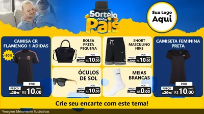 Modelo de TV para TV Horizontal com o tema Sorteio Dia Dos Pais para Roupas e acessórios
