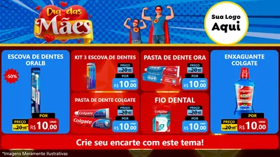 Modelo de TV para TV Horizontal com o tema Dia das Mães para Higiene Pessoal