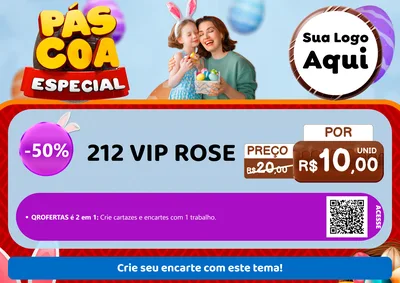 Modelo de Cartaz para Cartaz A4 Horizontal com o tema Páscoa Especial para Perfumes