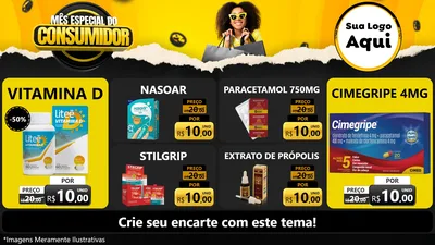 Modelo de TV para TV Horizontal com o tema Mês Especial do Consumidor para Farmácia