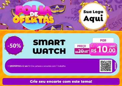Modelo de Cartaz para Cartaz A4 Horizontal com o tema Folia de Ofertas para Informática