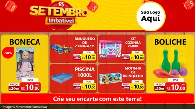 Modelo de TV para TV Horizontal com o tema Setembro Imbatível para Brinquedos
