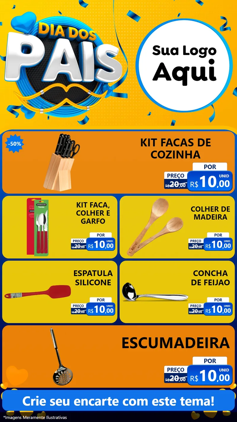 Modelo de TV para TV Vertical com o tema Dia dos Pais para Utilidades Domésticas