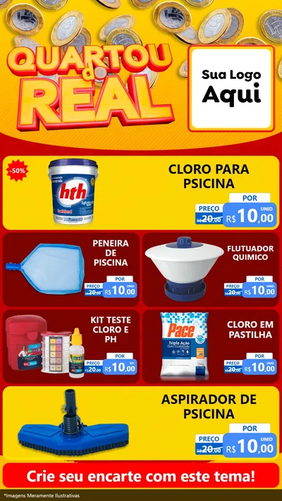 Modelo de TV para TV Vertical com o tema Quartou do Real para Produtos para Piscina