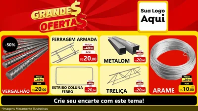 Modelo de TV para TV Horizontal com o tema Grandes Ofertas para Ferragens