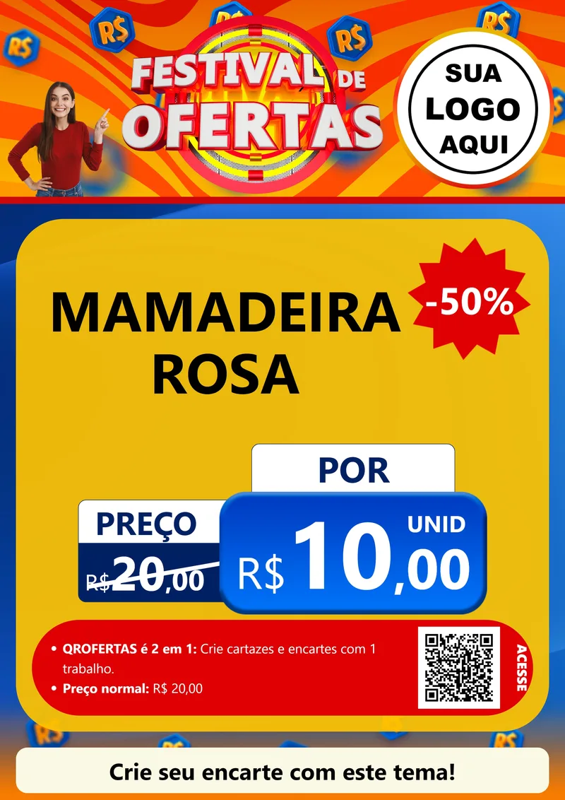Modelo de Cartaz para Cartaz A4 Vertical com o tema Festival de Ofertas para Bebês