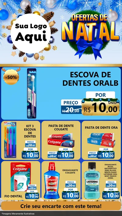 Modelo de Rede Social para Stories com o tema Ofertas de Natal para Higiene Pessoal