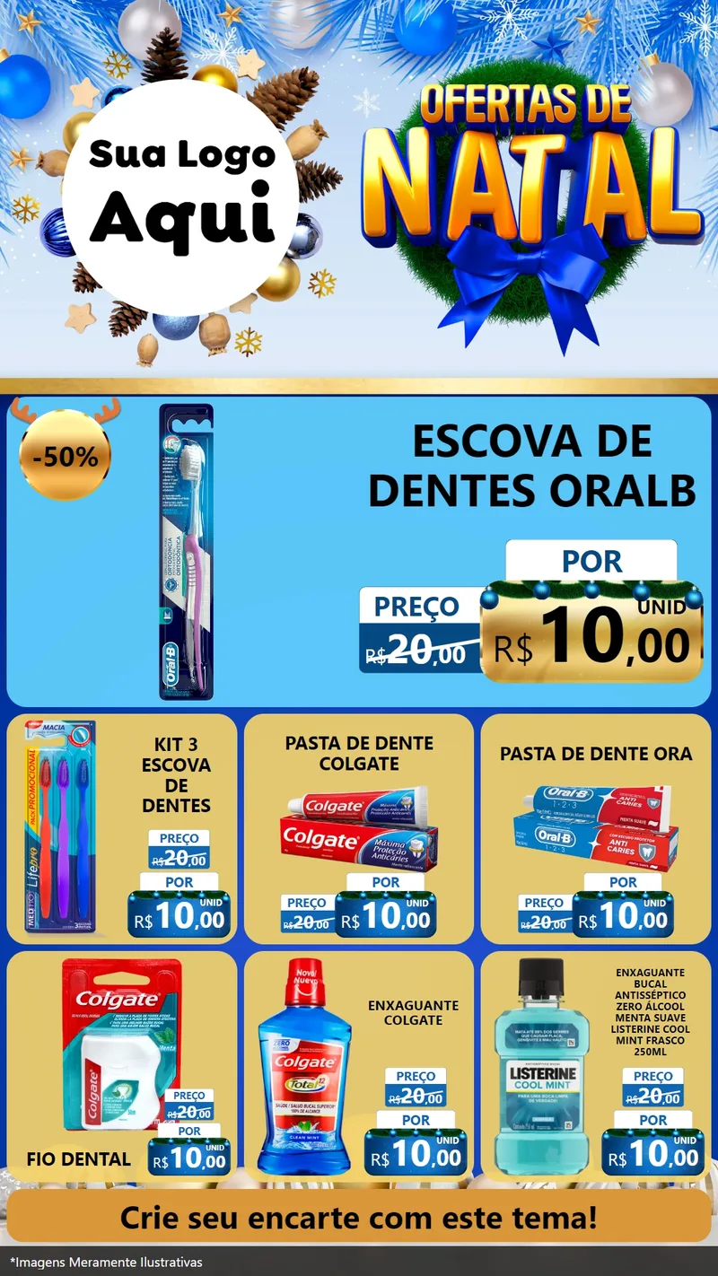 Modelo de Rede Social para Stories com o tema Ofertas de Natal para Higiene Pessoal