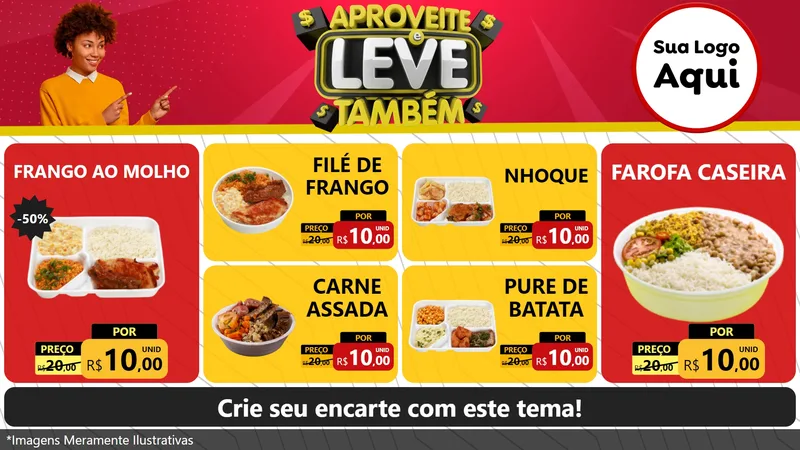 Modelo de TV para TV Horizontal com o tema Aproveite e Leve Também para Restaurante