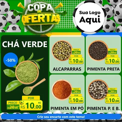 Modelo de Rede Social para Feed Facebook com o tema Copa De Ofertas para Produtos Naturais