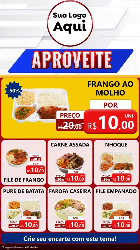 Modelo de Rede Social para Stories com o tema Aproveite para Restaurante