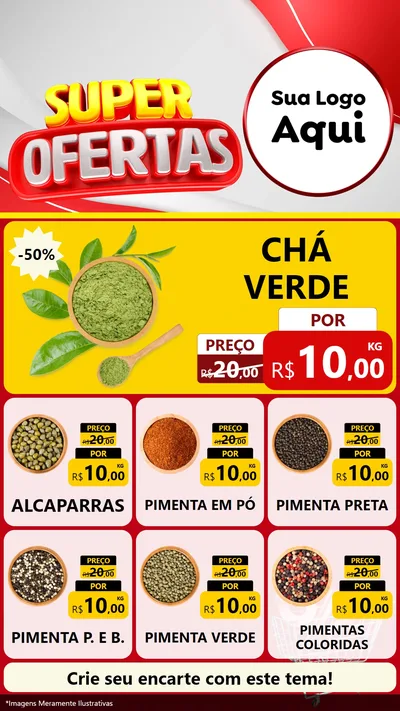 Modelo de Rede Social para Stories com o tema Super Ofertas para Produtos Naturais