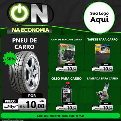 Modelo de Rede Social para Feed Facebook com o tema On Na Economia para Auto peças
