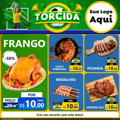 Modelo de Rede Social para Feed Facebook com o tema Torcida para Assados