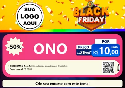 Modelo de Cartaz para Cartaz A4 Horizontal com o tema Black Friday para Óticas