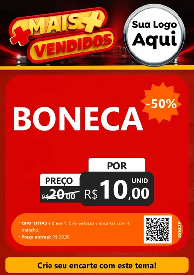 Modelo de Cartaz para Cartaz A4 Vertical com o tema Mais Vendidos para Brinquedos