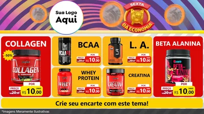 Modelo de TV para TV Horizontal com o tema Sexta da Economia para Suplementos alimentares