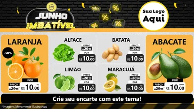 Modelo de TV para TV Horizontal com o tema Junho Imbatível para Hortifrúti