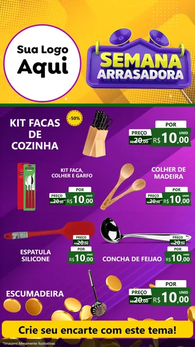 Modelo de TV para TV Vertical com o tema Semana Arrasadora para Utilidades Domésticas