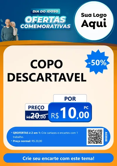 Modelo de Cartaz para Cartaz A4 Vertical com o tema Dia do Idoso